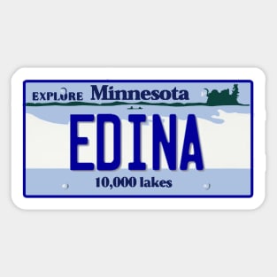 Edina License Plate Sticker